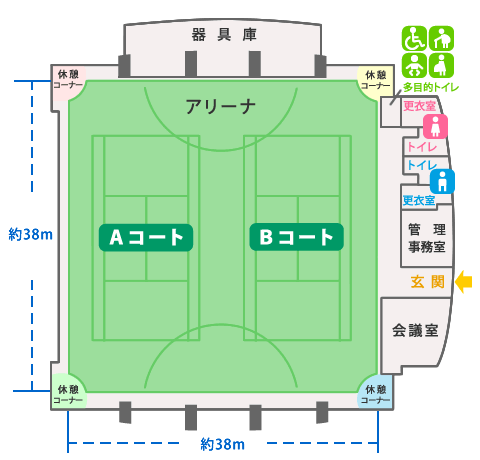 屋内グラウンドコート